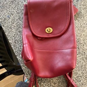 Vintage coach RED backpack